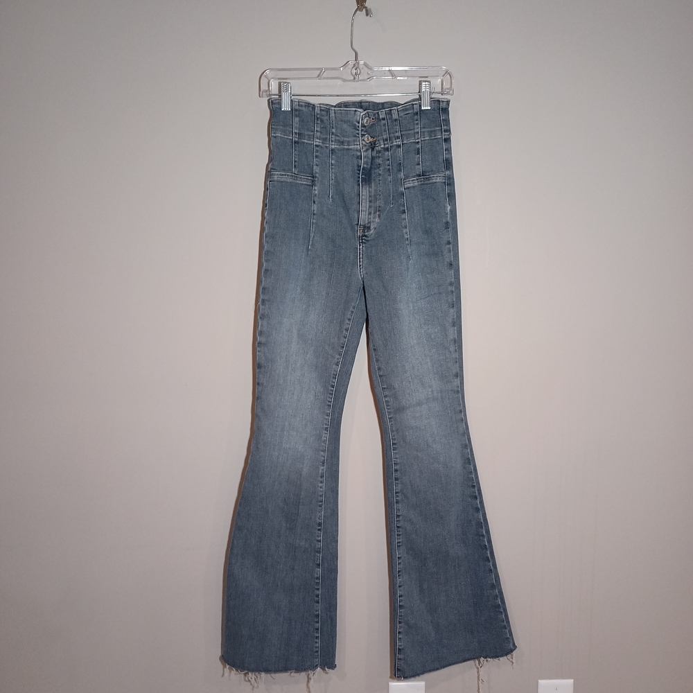 We the Free jayde flare jeans raw cut hem Size 28